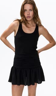 H&M Ruched-waist Mini Skirt