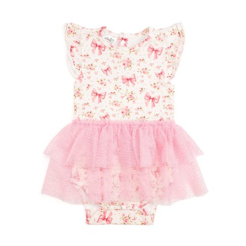 Ditsy Floral Short Sleeve Tutu Bodysuit (Baby)
