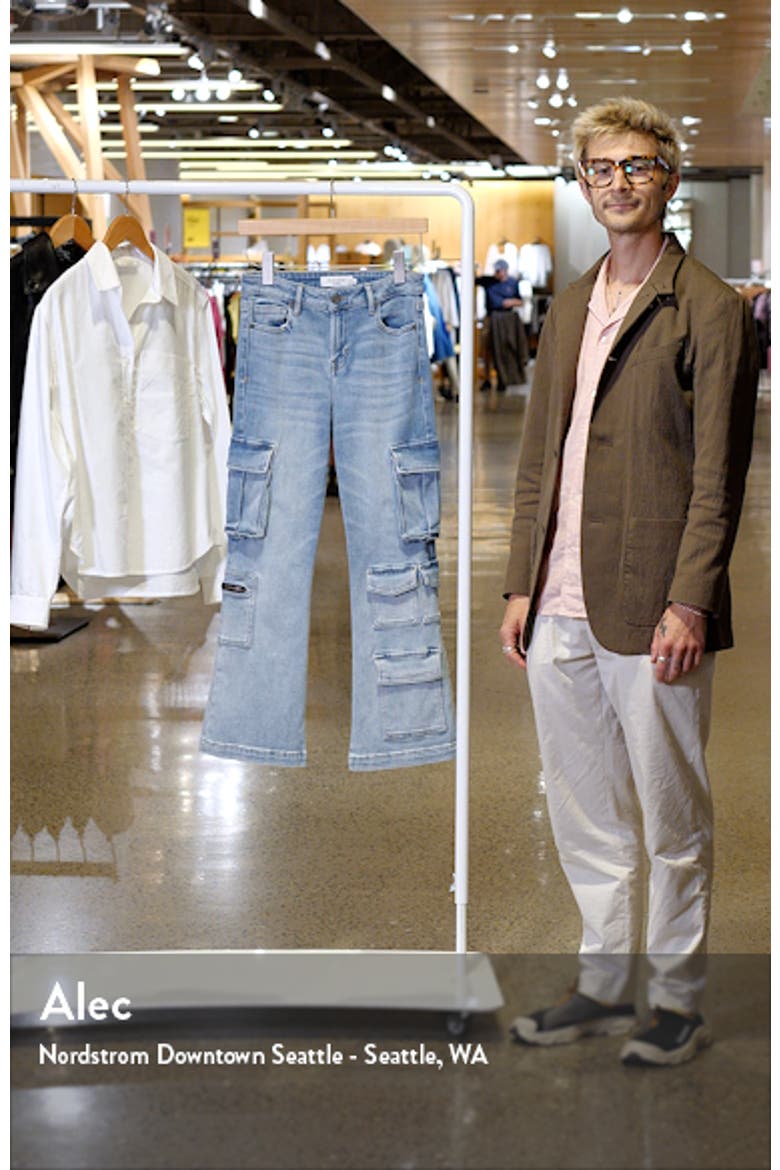 Crop Flare Cargo Jeans video