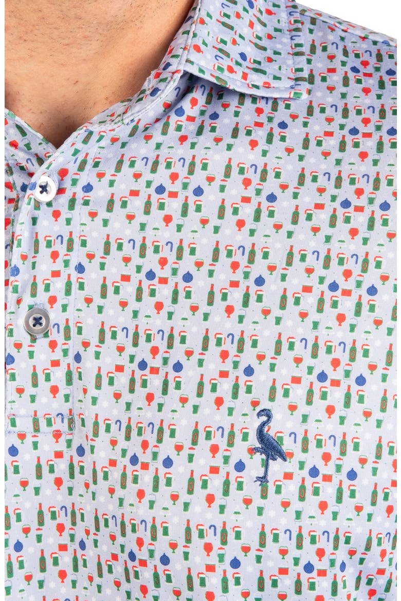 Holiday Happy Hour Performance Polo, Alternate, color, LIGHT BLUE