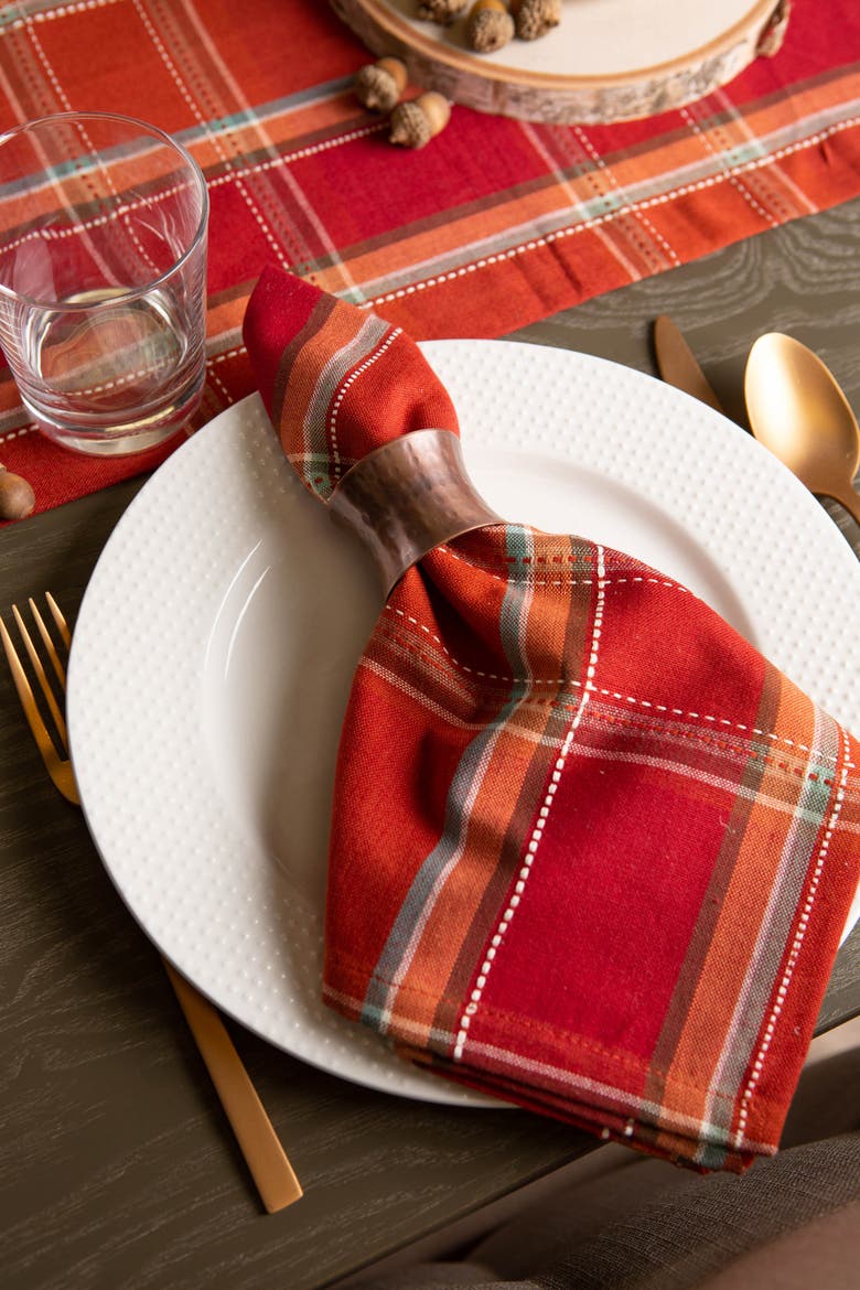 Autumn Spice Plaid Napkin Set/6, Alternate, color, Autumn Spice Plaid