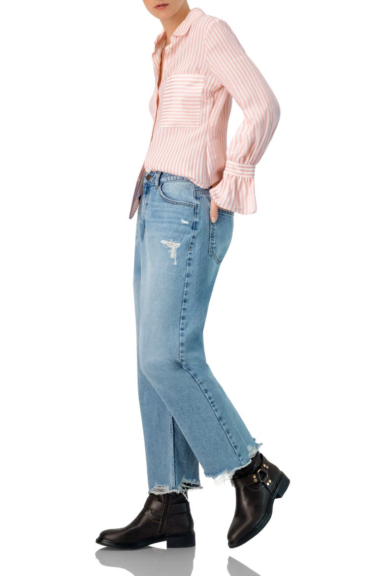 Long Sleeve Striped Shirt, Alternate, color, Pink