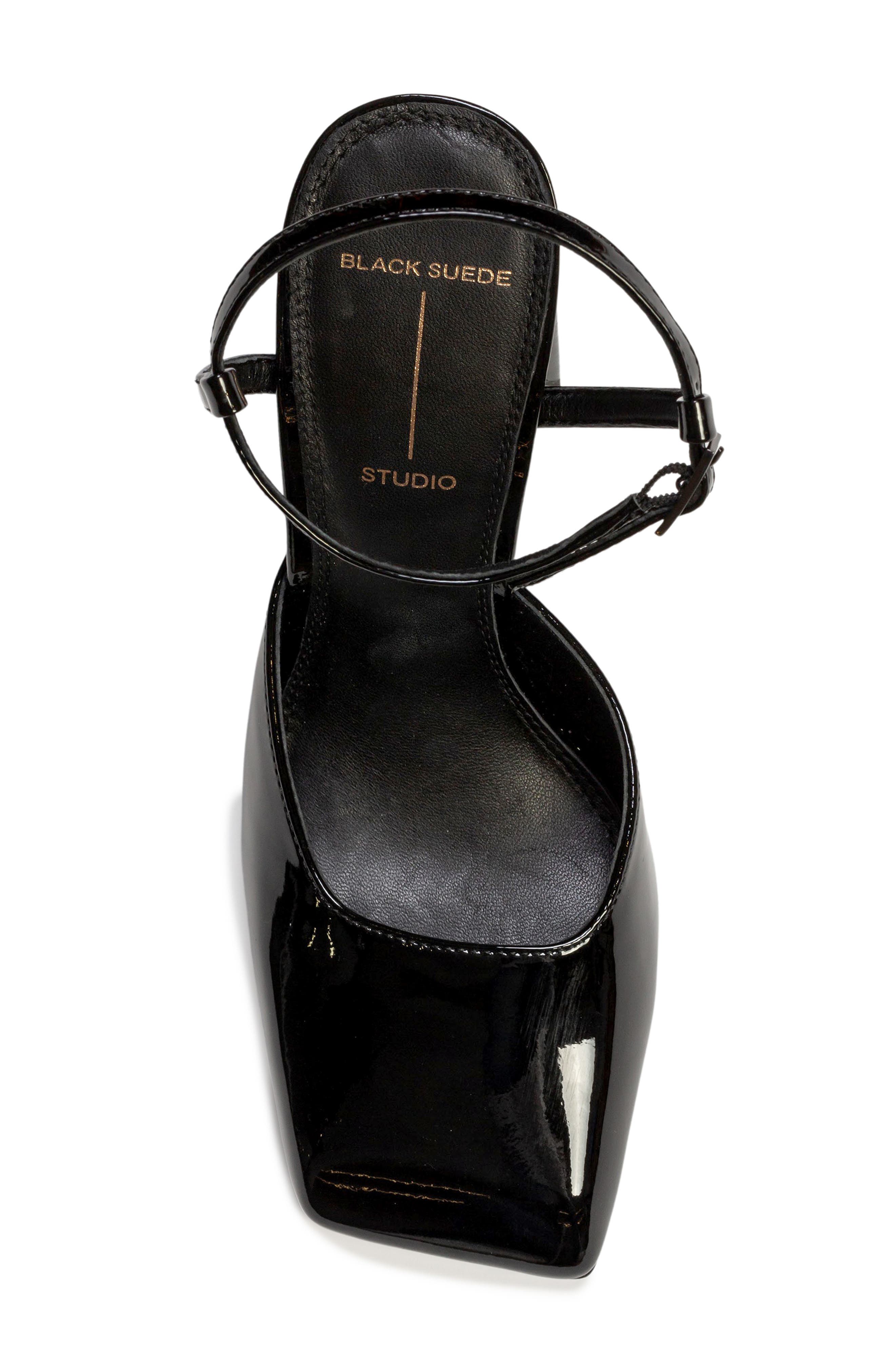 BLACK SUEDE STUDIO Meadow 90 Ankle Strap Pump, Alternate, color, 