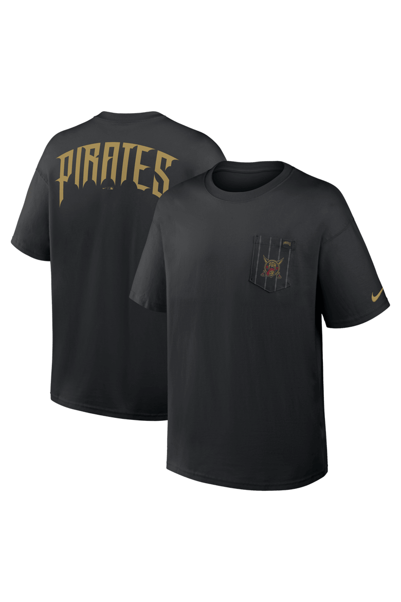 Men's Nike Black Pittsburgh Pirates City Connect Max90 Pocket T-Shirt, Main, color, Black