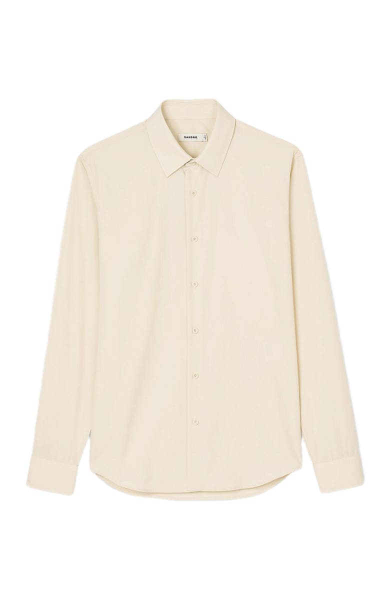 SANDRO Plain shirt, Alternate, color, Beige