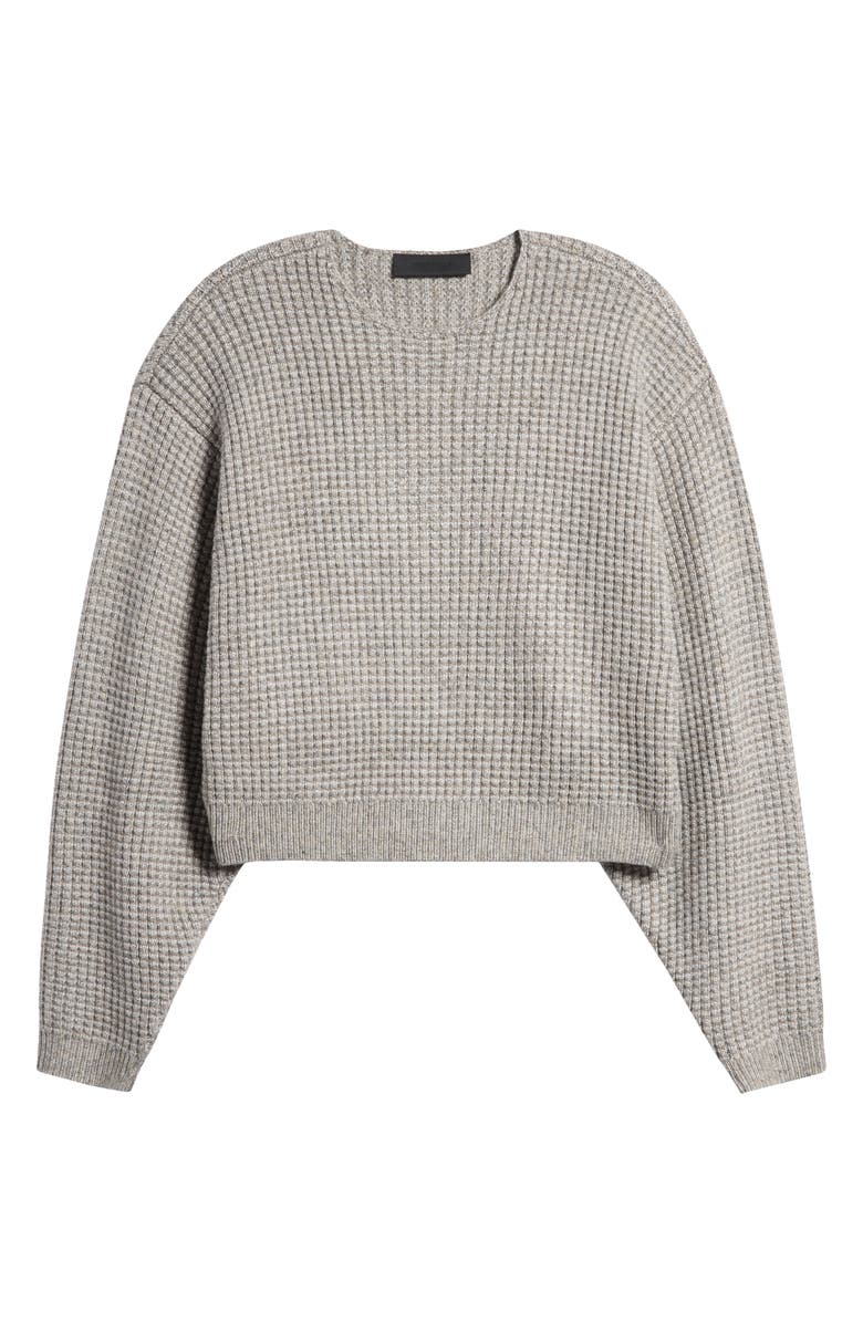 Fear of God Essentials Heavy Waffle Knit Crop Sweater, Alternate, color,