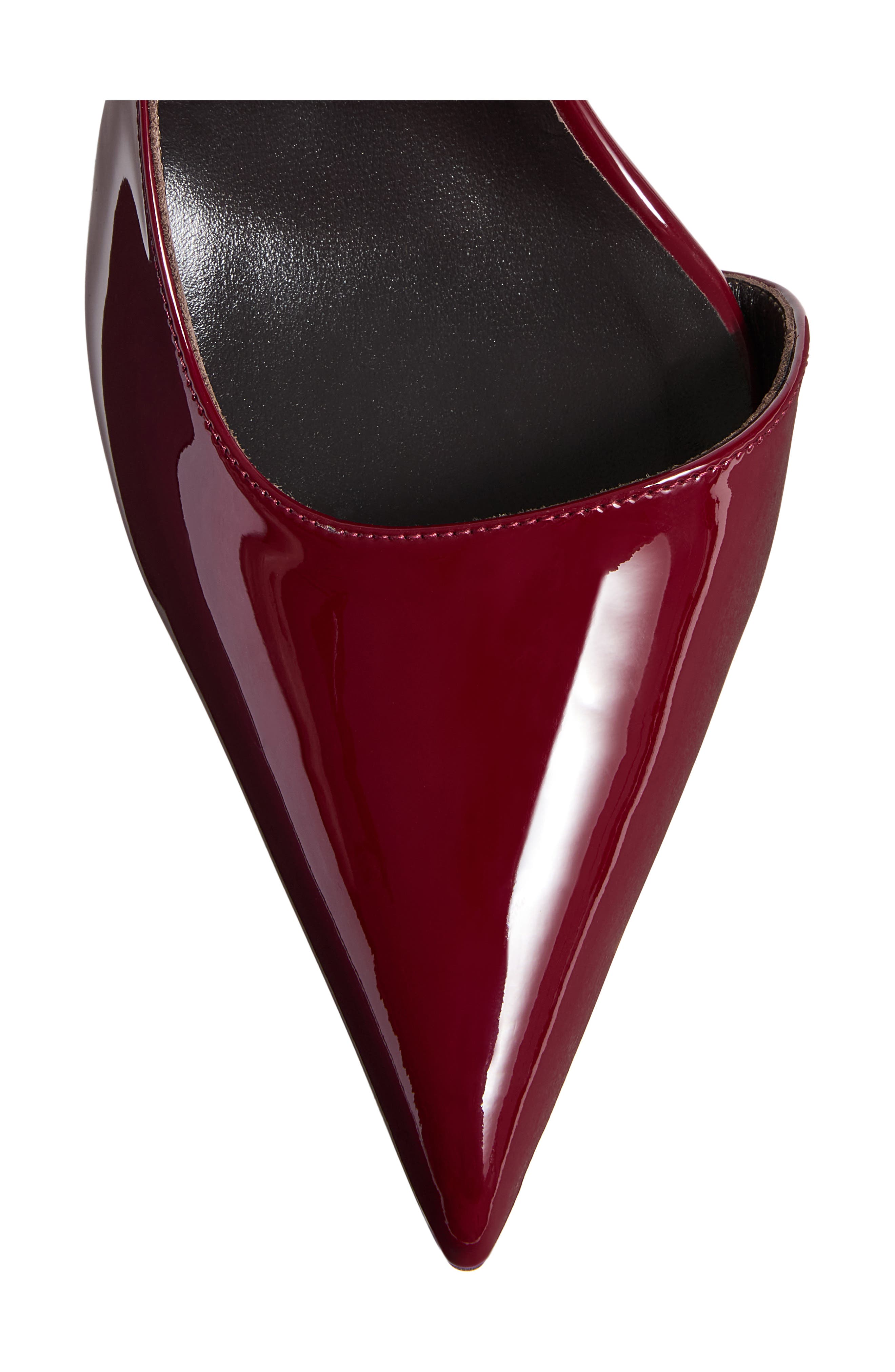 Khaite Jett Pointed Toe Half d'Orsay Pump, Alternate, color, Oxblood