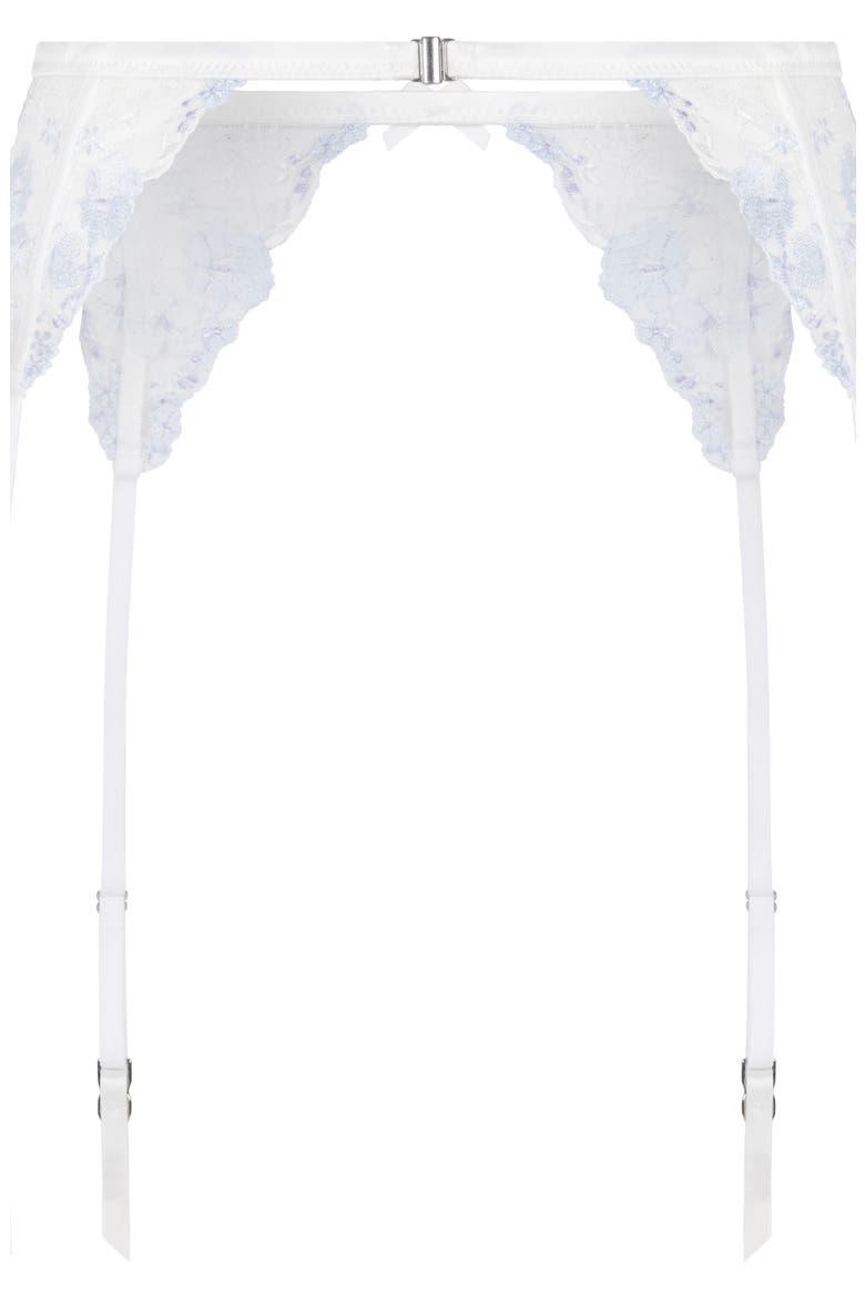 Peonie Lace Garter Belt, Alternate, color, SNOW WHITE