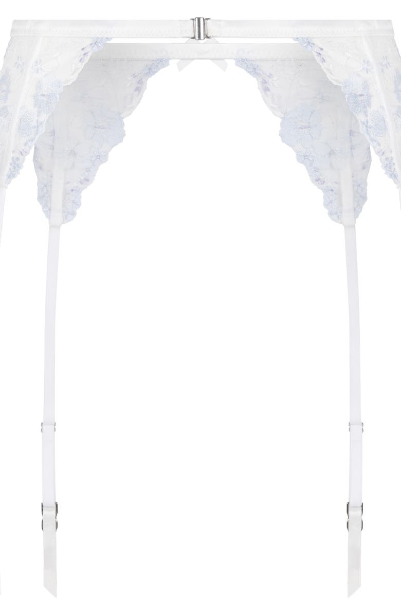 Hunkemöller Peonie Lace Garter Belt, Alternate, color, Snow White