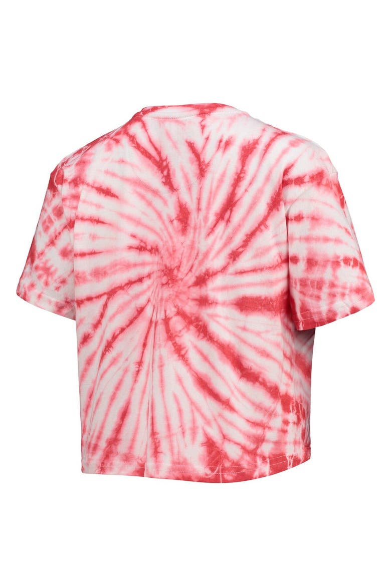 Women's Pressbox Red Georgia Bulldogs Showtime Tie-Dye Crop T-Shirt, Alternate, color, Red