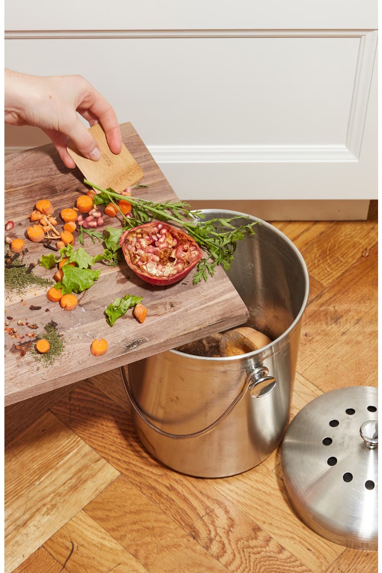 Stainless Steel Compost Bin, Alternate, color, STAINLESS STEEL