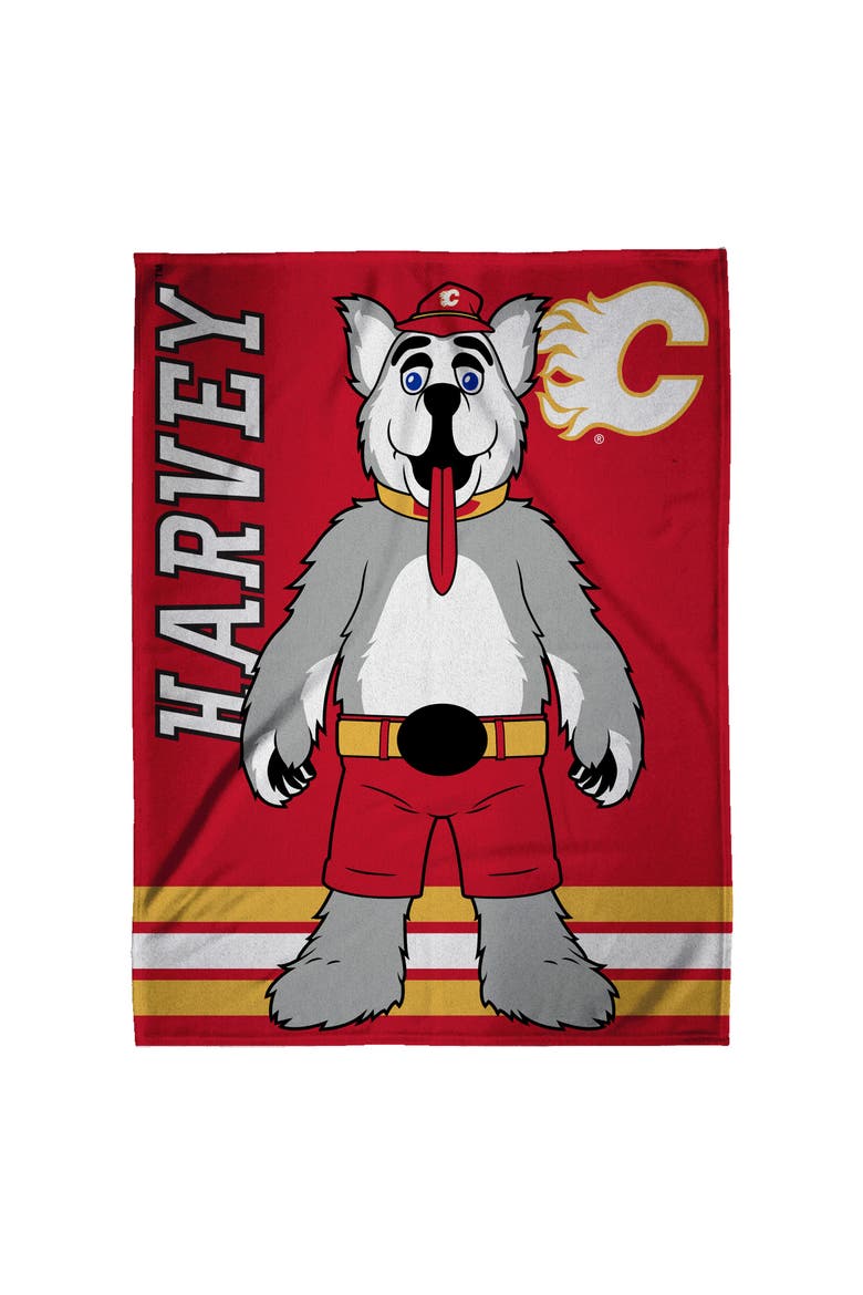 Calgary Flames Harvey The Hounds Mascot 60" x 80" Raschel Throw Blanket, Alternate, color, None