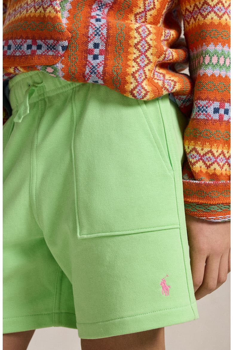Kids' Easy French Terry Shorts, Alternate, color, KEY LIME