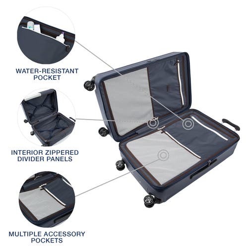 Travelpro Platinum Elite Hardside Expandable Checked- Large 28-inch Spinner Wheel Luggage In True Navy Blue