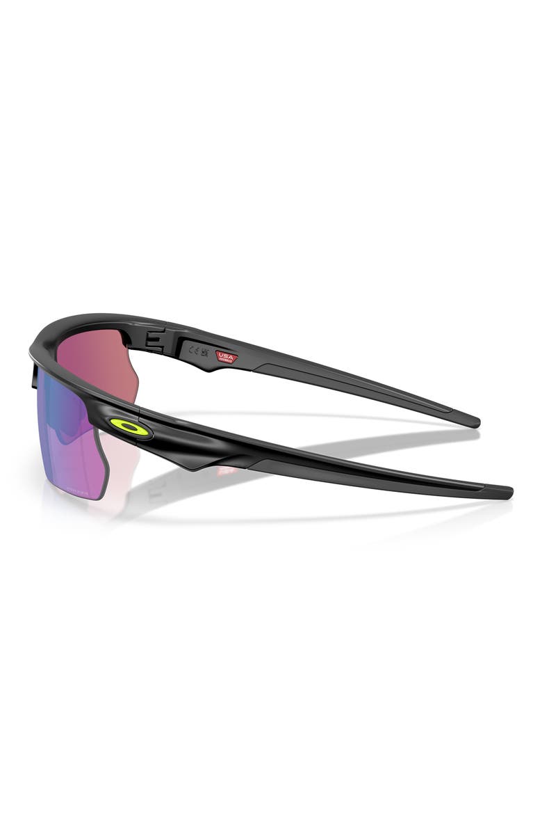 Bisphera 68mm Prizm™ Gradient Oversize Rectangular Sunglasses, Alternate, color, MATTE BLACK / PRIZM ROAD JADE