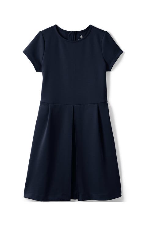 Girls Short Sleeve Ponte Dress