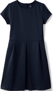 Lands' End Girls Short Sleeve Ponte Dress