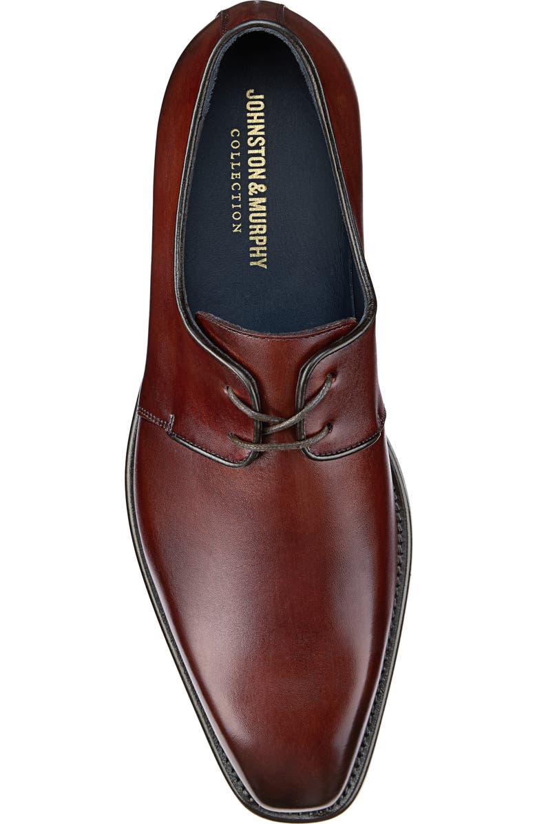 Johnston & Murphy Larson Plain Toe Derby, Alternate, color, Mahogany Italian Calfskin