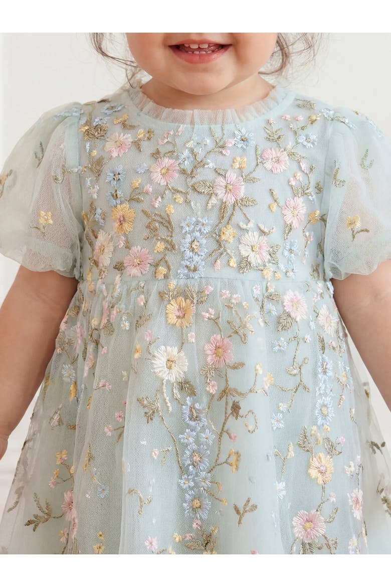 Kids' Garden Rose Dress, Alternate, color, Sea Mist/Pastel Blue