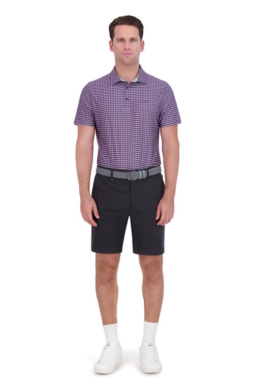 Ben Sherman Optic Geo Tech Jersey Golf Polo In Purple
