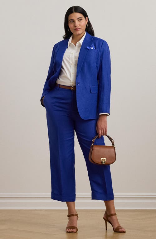 Ralph Lauren Lauren Larabeth Linen Blend Suiting Pants In New Sapphire