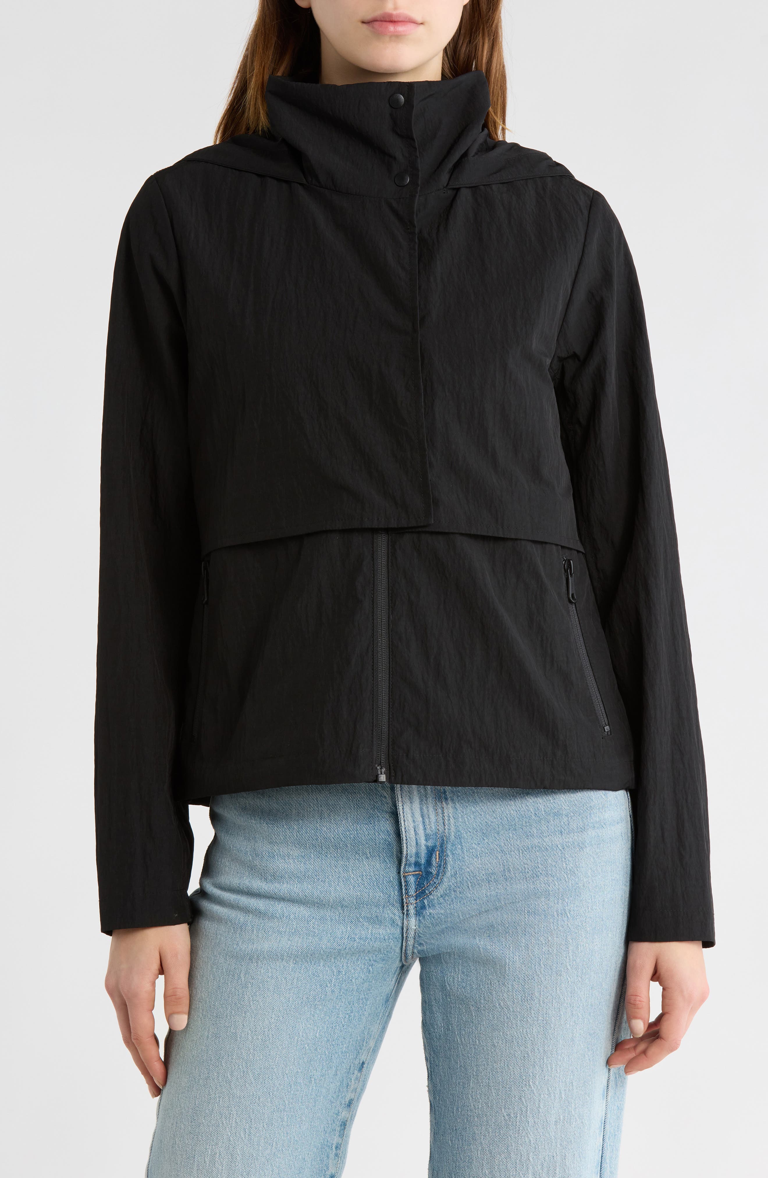 Bernardo Shiny Textured Crepe Jacket
