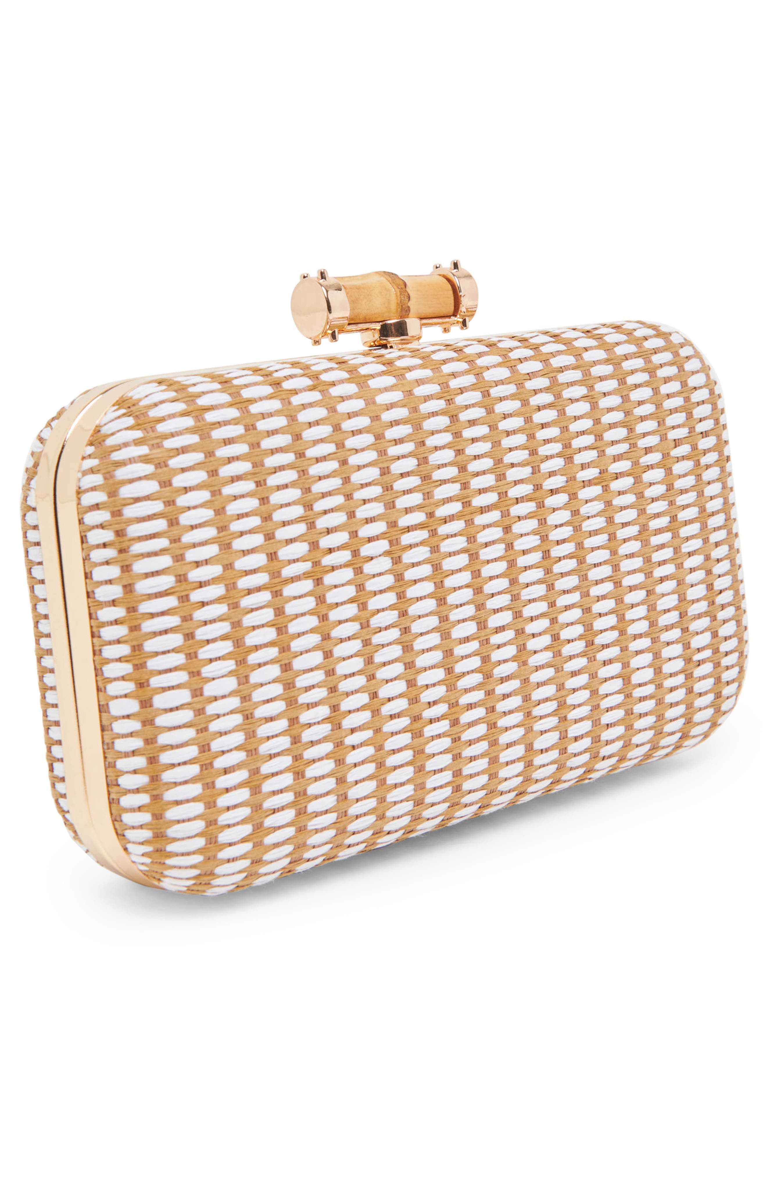 Dolce Vita Symi Raffia Convertible Clutch, Alternate, color, 