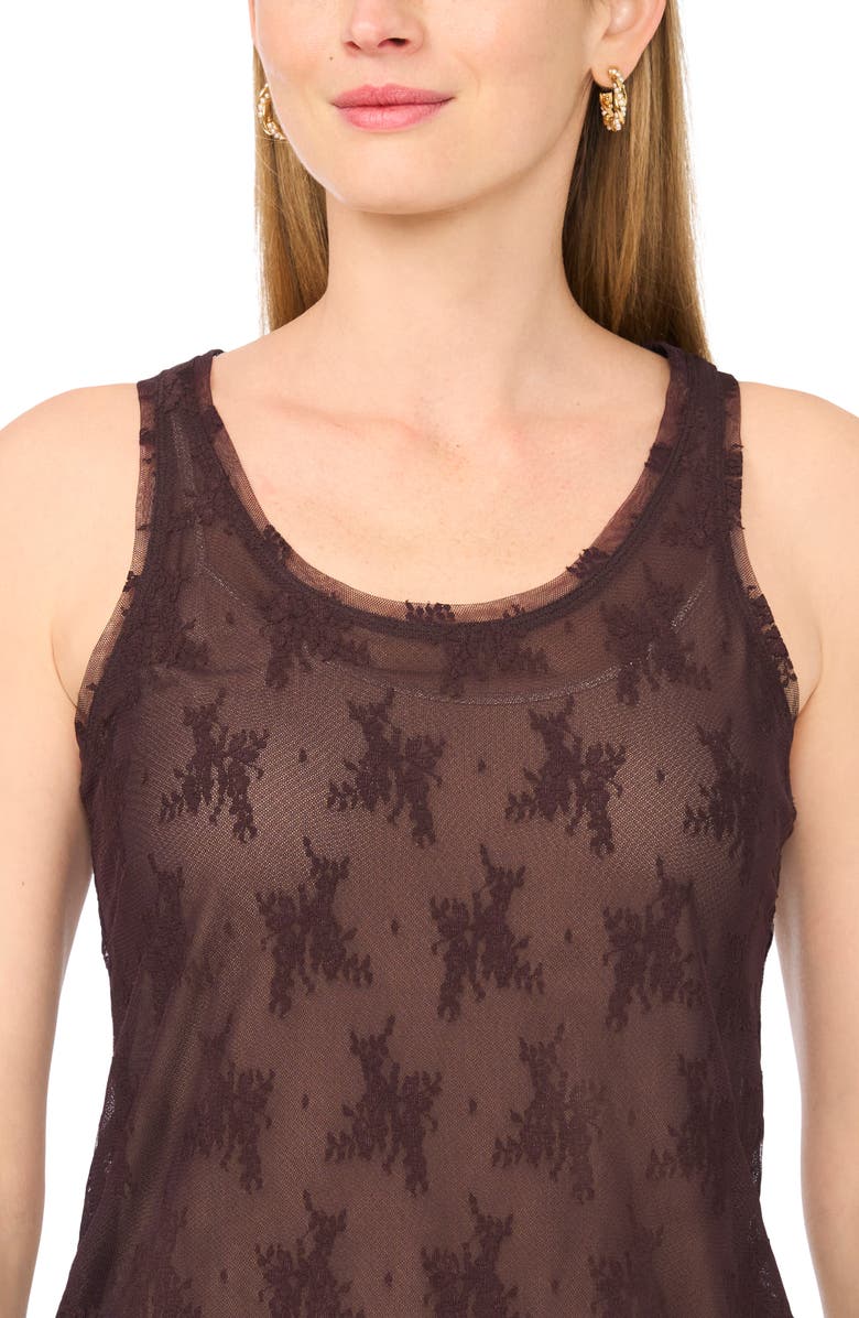Parker Mesh Lined Lace Tank, Alternate, color, Dark Chocolate Delight