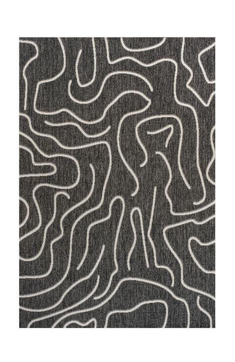 Nolan Modern Coastal Organic Shapes Indoor/Outdoor Area Rug