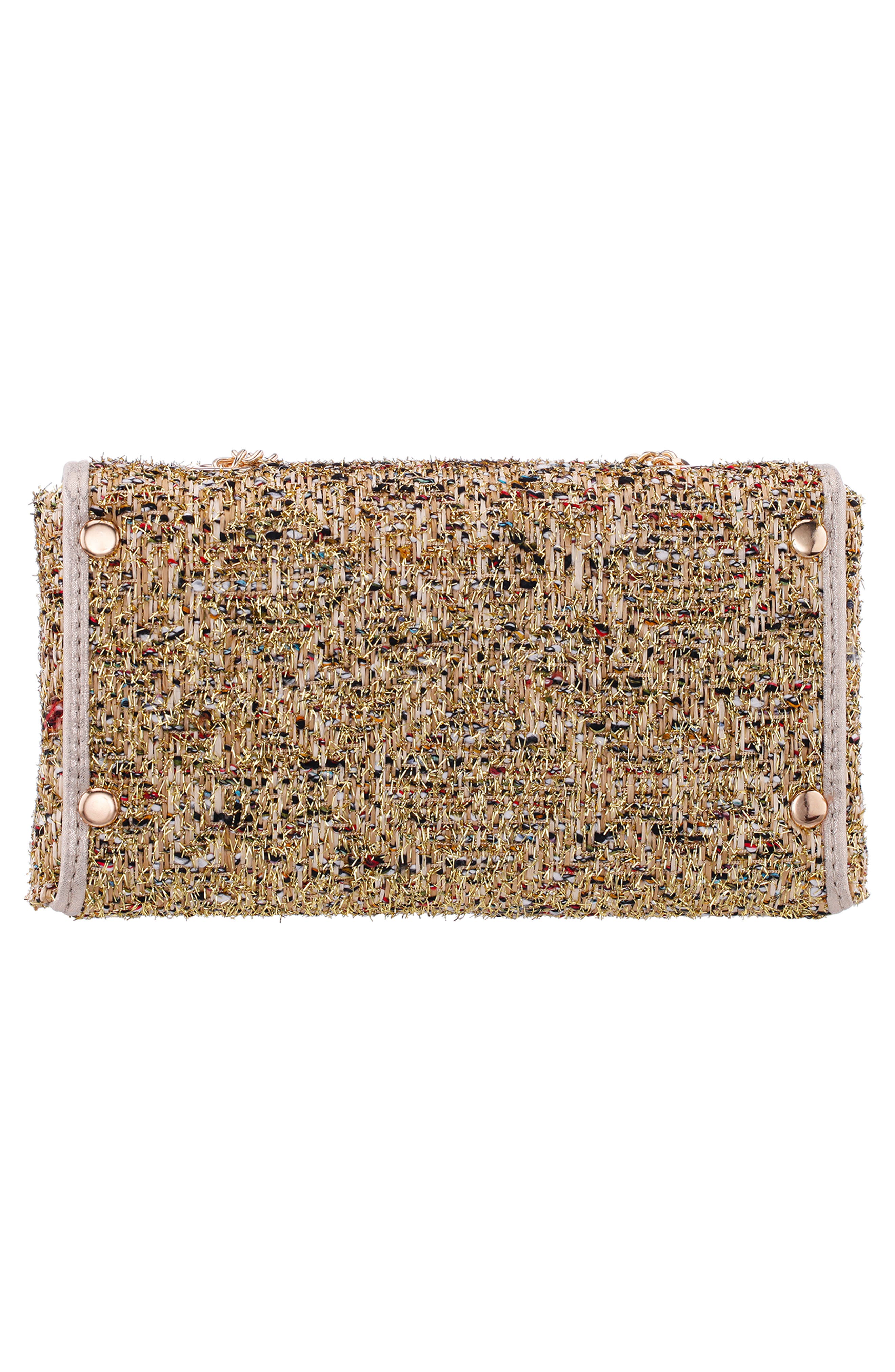 Cerise Textured Clutch, Alternate, color, GOLD MULTI