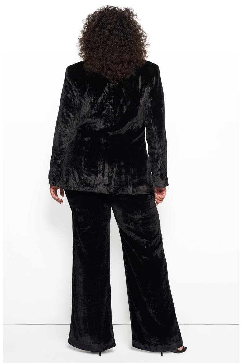 Fiona Velvet Straight Leg Trouser, Alternate, color, Black