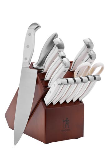 Henckels Cutlery Statement 15-piece Knife Block Set In White