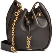 Saint Laurent Paris VII Leather Bucket Bag