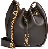 Saint Laurent Paris VII Leather Bucket Bag