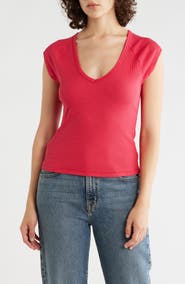 Sanctuary Raglan Sleeve V-Neck Top