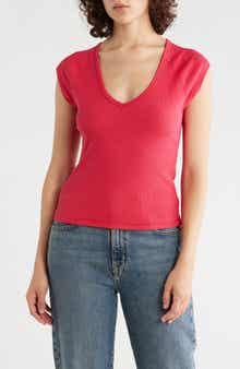 Raglan Sleeve V-Neck Top