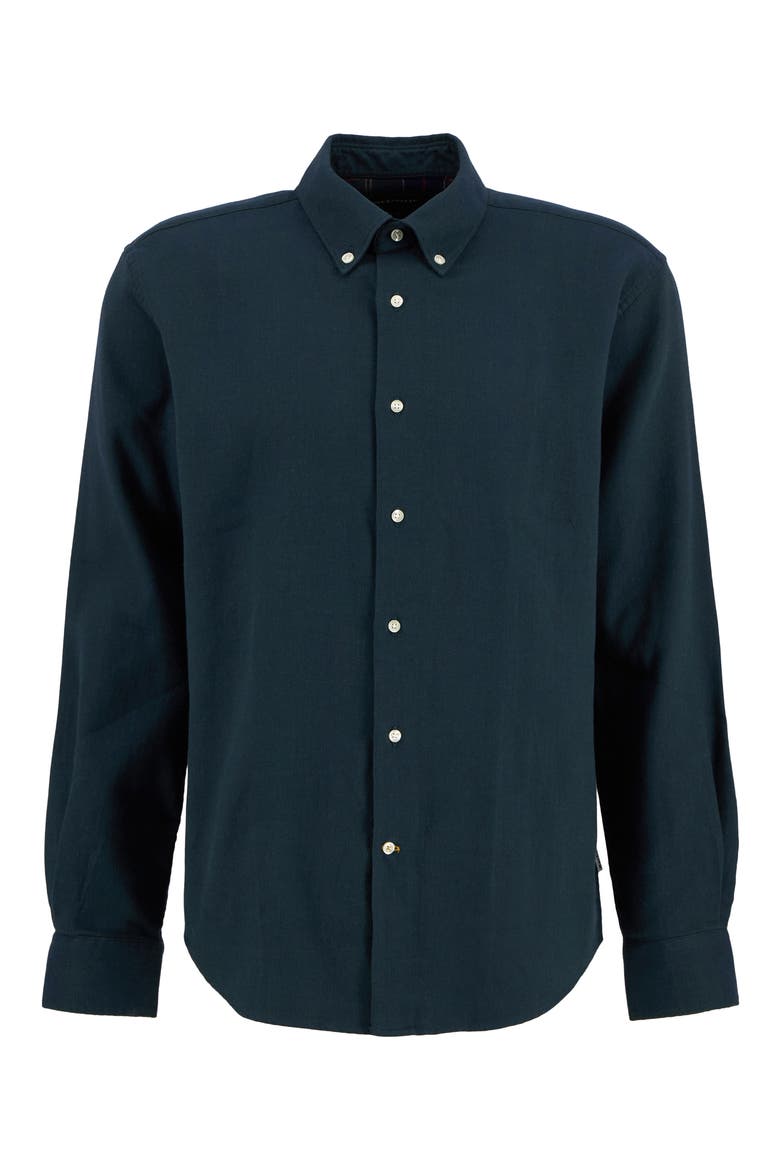 Tamish Regular Fit Herringbone Button-Down Shirt, Alternate, color, NAVY