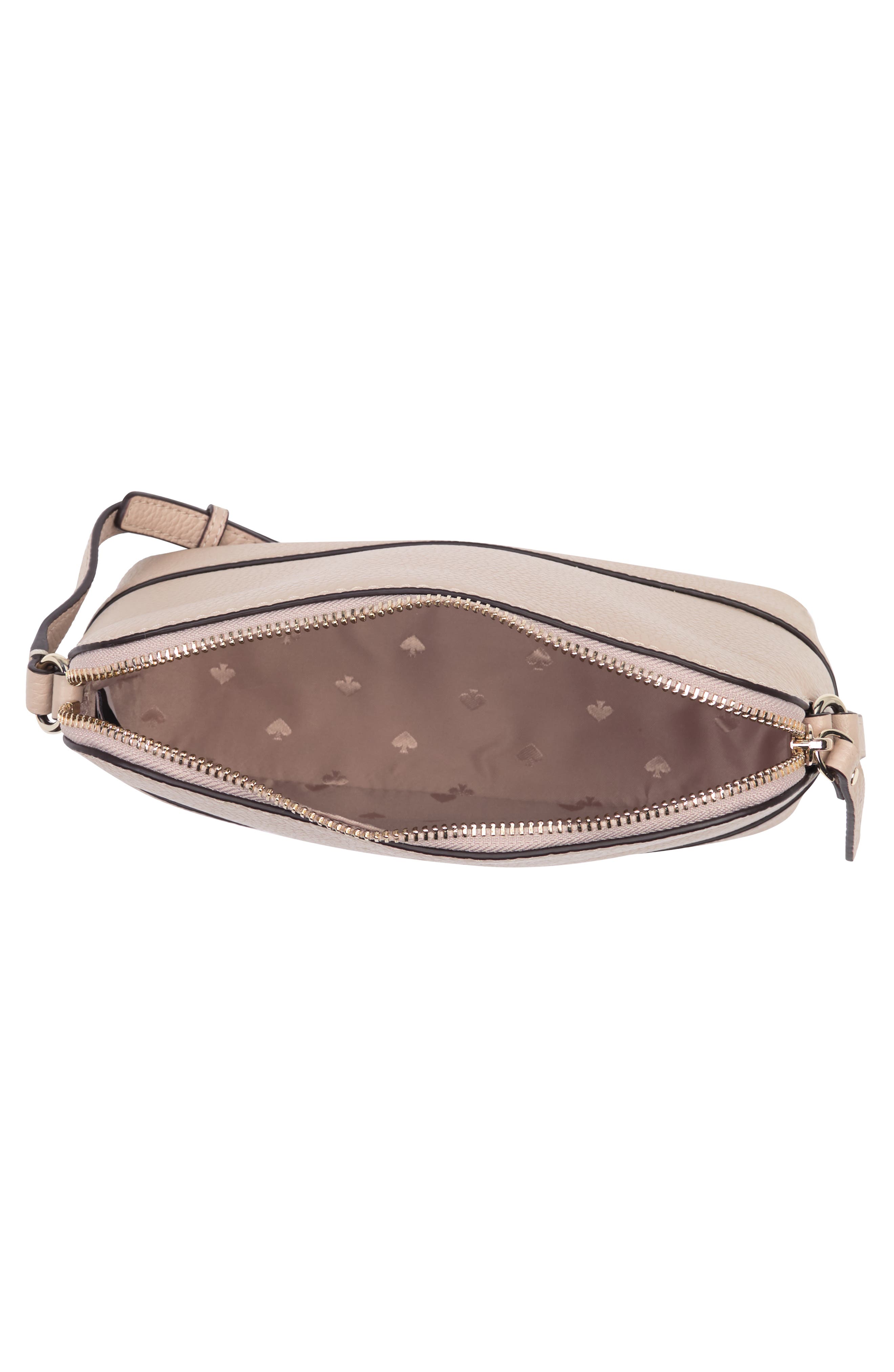 southport ave hannah leather crossbody bag, Alternate, color, WARM BEIGE