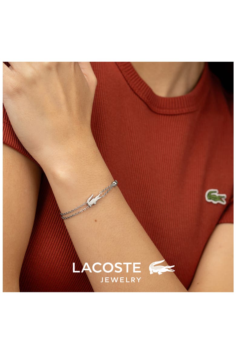 Crocodile Station Bracelet, Alternate, color, SILVER