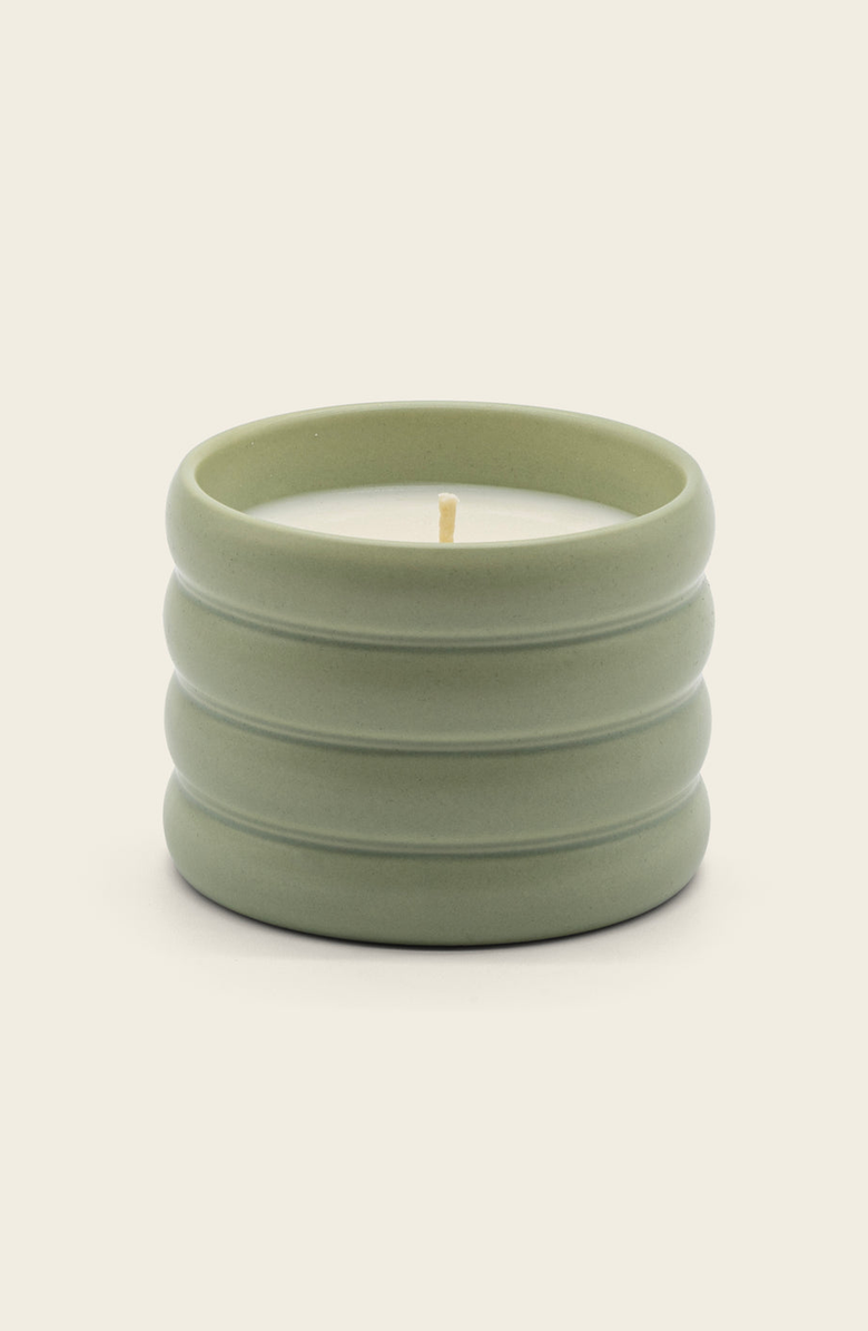 Italic Ceramic Candle & Wick Trimmer Set, Main, color, Matcha Bloom