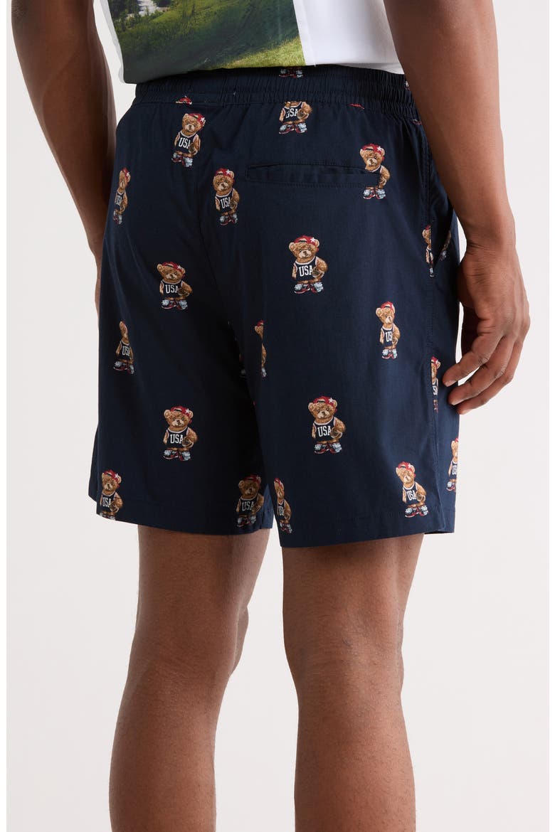 Americana Cotton Drawstring Shorts, Main, color, NAVY