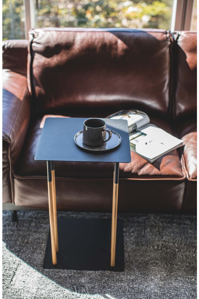 Sliding Side Table, Alternate, color, BLACK