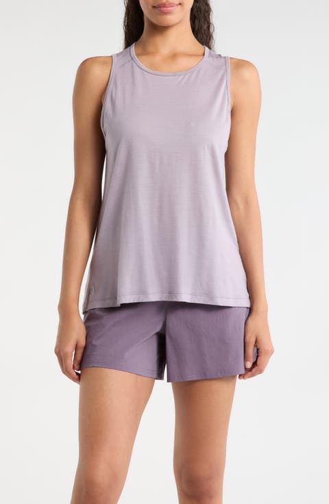 Ultralite High Neck Merino Wool Blend Tank