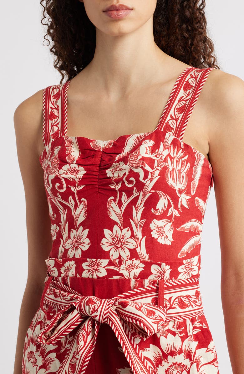 FARM Rio Guanacaste Gathering Print Romper, Alternate, color, Red