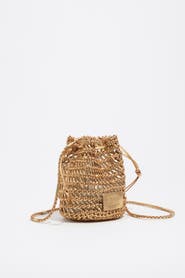 Bimba y Lola Mini Plaited Crochet Leather Bag
