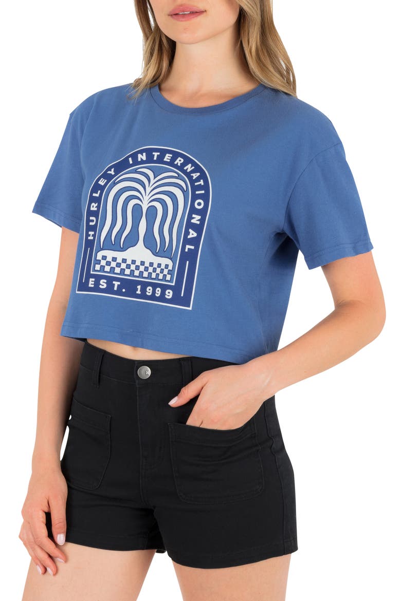 Harmony Crop Graphic T-Shirt, Alternate, color, DUTCH BLUE
