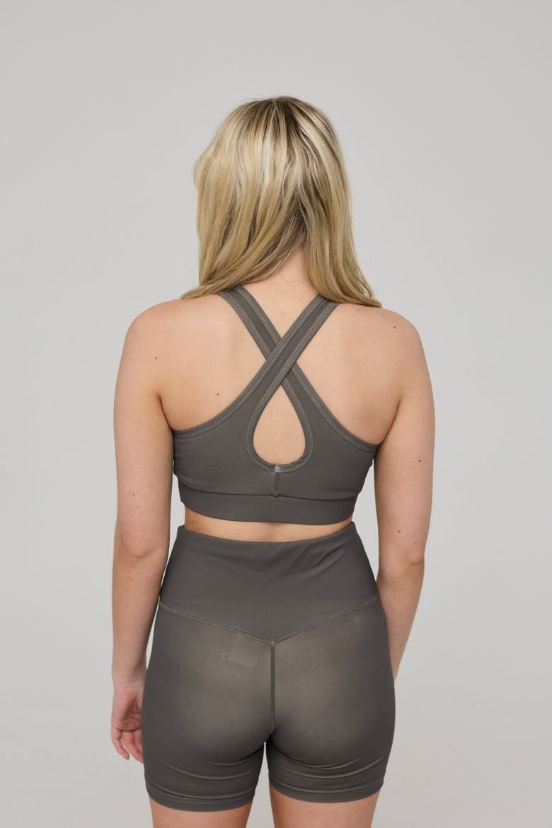 High Support Elite Crossback Sports Bra - Khaki, Alternate, color, Khaki