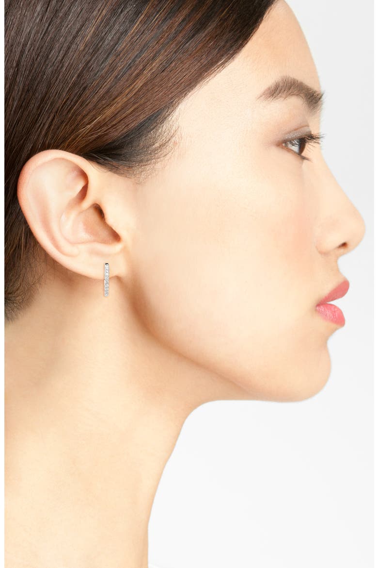 Diamond Hoop Earrings (Nordstrom Exclusive), Alternate, color, WHITE GOLD