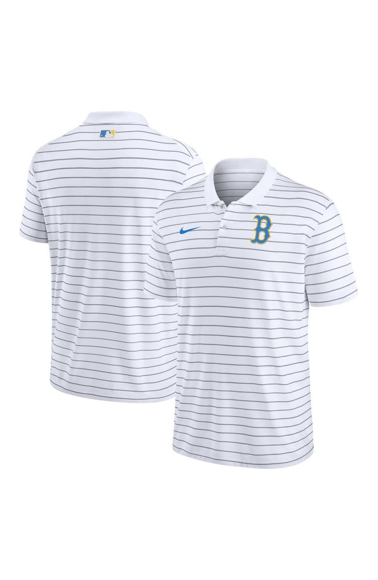 Nike Men's Nike White Boston Red Sox City Connect Victory Performance Polo, Main, color,