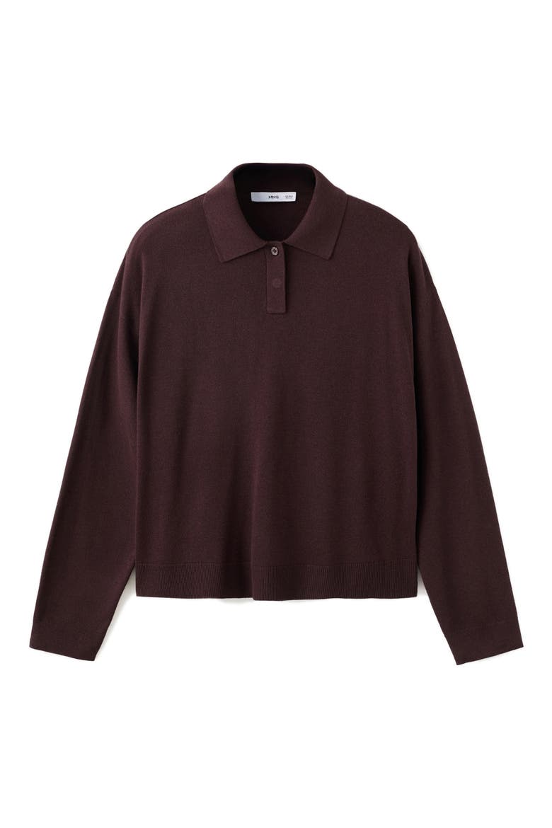 Polo Sweater, Alternate, color, MAROON